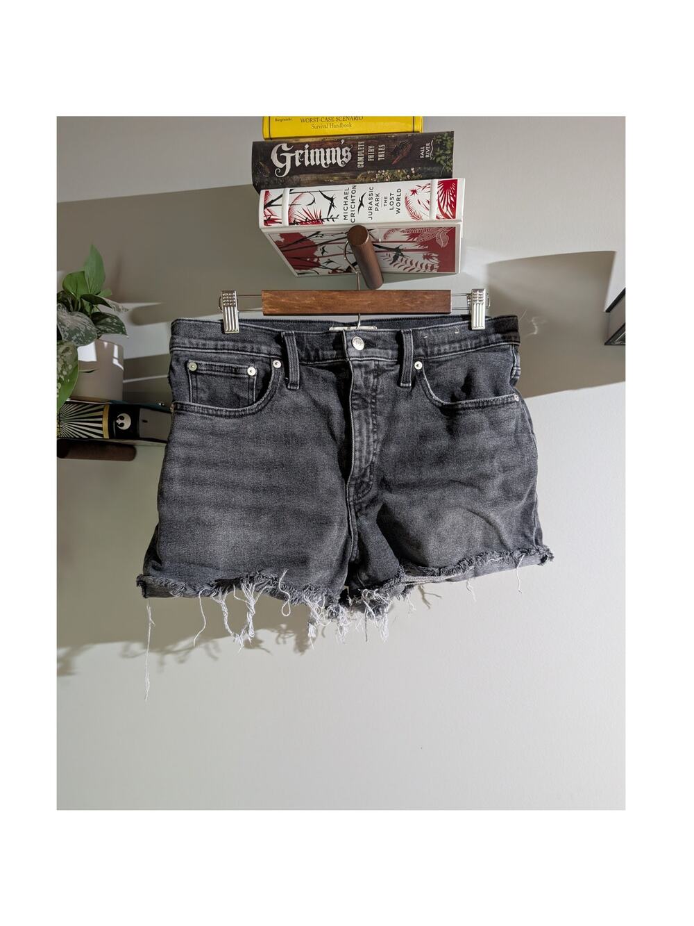 Madewell | High Rise Denim Shorts Cutoff Raw Rolled Hem | Size 30